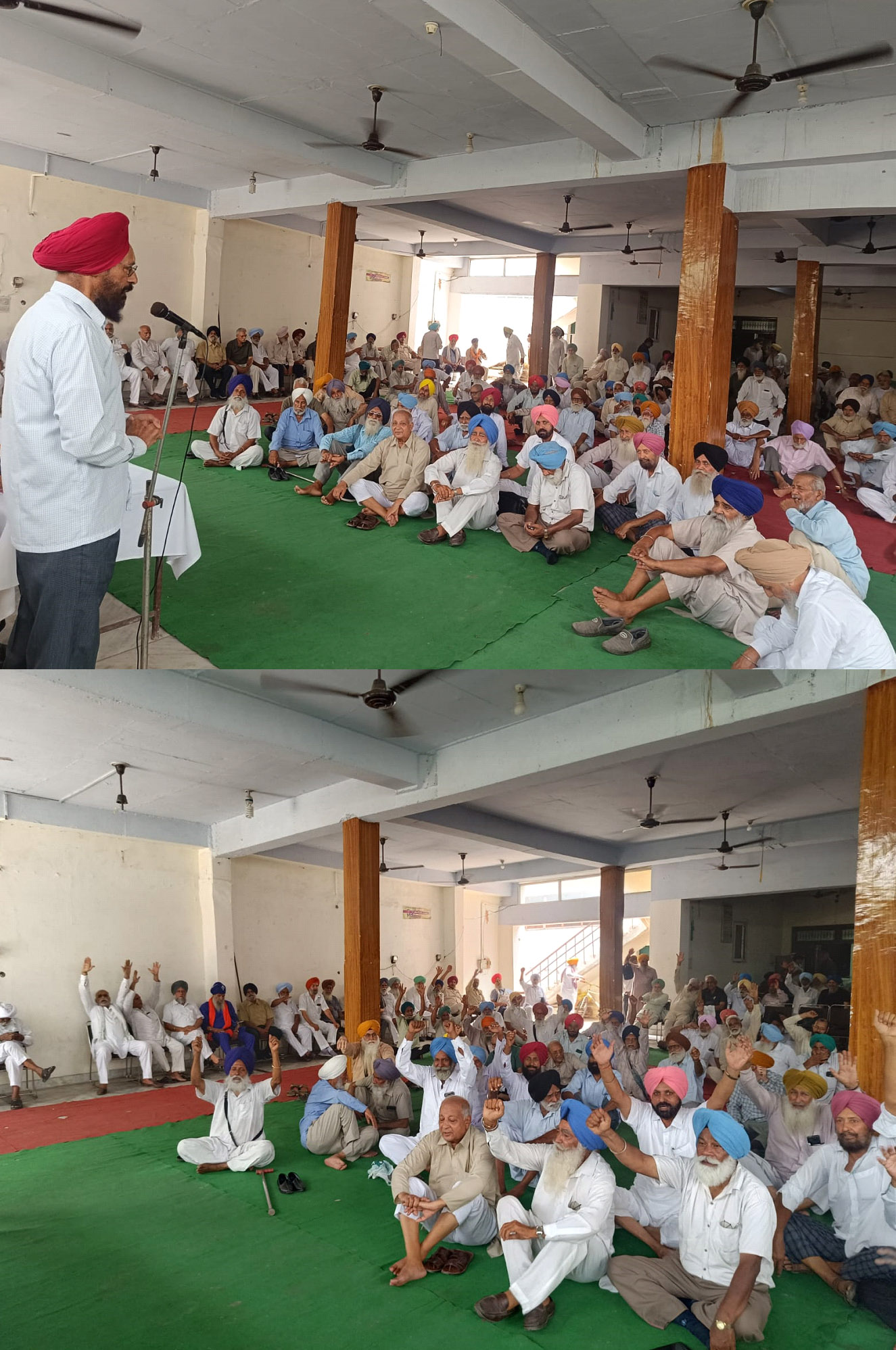 PRTC pensioners held monthly meeting; protested against non-payment of dues.